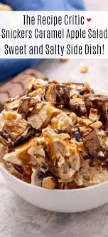 Stir whipped cream topping into pudding mixture. Snickers Caramel Apple Salad The Recipe Critic