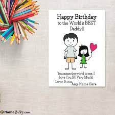 Check spelling or type a new query. Name Birthday Cards For Dad From Daughter