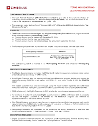 Open to all cimb deposit account holders. Https Www Cimbbank Com Ph Content Dam Cimbph Bayanihan Act Tcs 60 Day Payment Moratorium 2 For Baro Act 13102020 Pdf