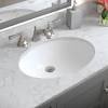 Most bathroom sinks are attached using silicone caulking compound made for sinks. 3