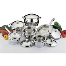 Berghoff Cosmo 12 Piece 18 10 Stainless Steel Cookware Set With Lids 1112268 The Home Depot Cookware Set Stainless Steel Stainless Steel Cookware Cookware Set