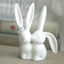 This bunny ring holder is very cute in person. Hare Ring Holder