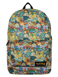 When it was time for the gym battle, ash was able to use pikachu and buizel to take out all three of crasher wake's pokemon easily. Pokemon Characters All Over Print Backpack Buy Online At Grindstore Com