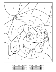 Color by number printables are so much fun! 3 Free Pokemon Color By Number Printable Worksheets