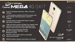 Quick Facts - Micromax Canvas Mega 4G Q417