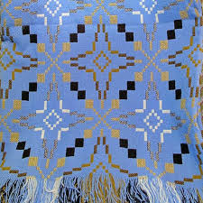 Old world tapestry bedspread (66453) the dimensions for all sizes of the old world tapestry bedspread are provided below. Antiques Atlas A Vintage Blue Welsh Tapestry Blanket