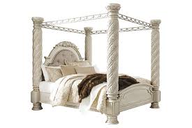 Ashley north shore b553 king size uph canopy bedroom set 6pcs in dark brown $4,629.90. Cassimore King Poster Bed With Canopy Ashley Furniture Homestore