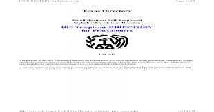 irs telephone directory for practitioners nbsp texas