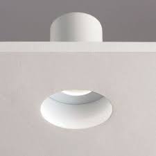 Astro Trimless Round Fire Rated Fixed Downlight Matt White Downlights Recessed Ceiling Lights Recessed Spotlights