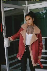 Uo Oversized Faux Leather Aviator Jacket Ayla Bustier Cropped Top And Perfect Turtleneck Top Fashion Crop Top Bustier Urban Outfitters Plaid