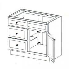 vanity sink base cabinet with 3 drawers