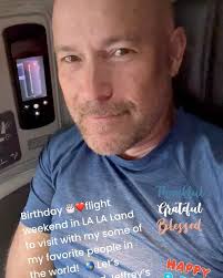 My Birthday flight for a LA LA LAnd weekend with some of my favorite people  in the world! ❤️🌎✈️🎂♋️🎊🎉🌟Let’s celebrate 🎉 and Jeffrey’s 50th!