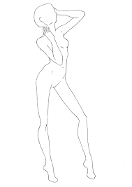 So i doodled a generic female figure, traced it four times and then tried to adjust the copies to fit four. Female Body Sketch Outline At Paintingvalley Com Explore Collection Of Female Body Sketch Outline