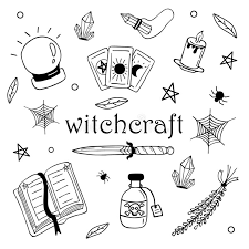 Vector Witch Magic Design Elements Set Hand Drawn Doodle Sketch Magician Collection Stock Vector Illustration Of Magician Mystic 174420059 Hope you will enjoy this step by step tutorial with bullet journal witchy doodle ideas! vector witch magic design elements set