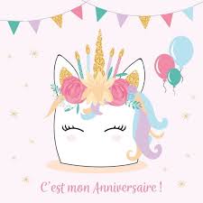 8 invitations de filles thème licorne. Cartes Invitation Licorne Clairefontaine Anniversaire Original