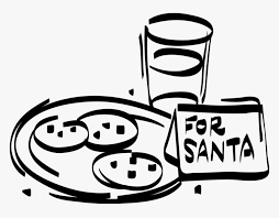 Christmas cookie clipart at christmas cookies clip art png. Vector Illustration Of Festive Season Christmas Plate Chocolate Chip Cookies On A Plate Clipart Black And Hd Png Download Kindpng