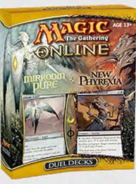 Duel decks are a series of boxed sets for magic: Duel Decks Mirrodin Pure Vs New Phyrexia Mtg Wiki