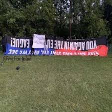 Fc Utrecht Fans Burn Willem Ii Banner And Replace It With Cancer Willem Ii Greeting Fc Utrecht Troll Football