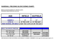 youth baseball gloves size chart images gloves and