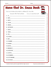 Name That Dr Seuss Book Printable Freebie Seuss Classroom Dr Seuss Activities Dr Seuss Classroom