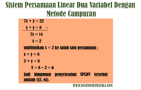 We did not find results for: Sistem Persamaan Linear Dua Variabel Dengan Metode Campuran