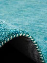 Wollteppich »gabbeh uni«, carpetfine, rund, höhe 15 mm, reine wolle, handgewebt, gabbeh design, wohnzimmer. Theko Die Markenteppiche Natur Teppich Indo Gabbeh Ella Rund Klingel