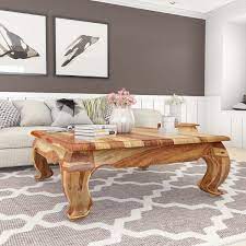 Our opium coffee tables are unique wooden pieces of furniture that exudes eastern charm. Halfeti Rustic Solid Wood Large Opium Coffee Table