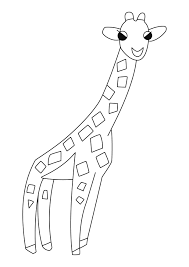 Et si tu veux dessiner à midi ? Coloriage Animaux Girafe 03 10 Doigts
