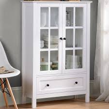 How to paint a stained china cabinet hutch for a beautiful makeover. Homestar Miranda Cabinet In White Paint Finish Walmart Com Walmart Com