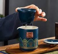 Flower Travel Tea Set with Luxury Bag