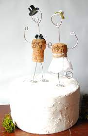 Gold Champagne Rustic Cork Wedding Cake Toppers Wine Etsy Wedding Cake Toppers Handmade Cake Topper Cork Wedding