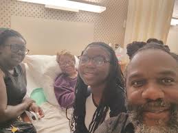 Celebrating mom's 79th birthday at care center