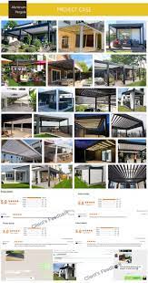 Waterproof Aluminium Gazebo Motorized Garden Outdoor Bioclimatic Pergola With Operable Louver Roof China Pergola Aluminum Pergola Waterproof Gazebo Pergola