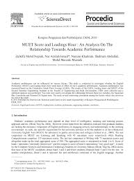 Muet speaking (format and tips). Pdf Muet Score And Loadings Hour An Analysis On The Relationship Towards Academic Performance