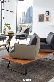 Cooles 2 Sitzer Element Mit Plateau Aus Wildeiche Und Flachstahlkufe Speisezimmereinrichtung Esstisch Sessel Esszimmer