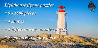 A lighthouse on the shore. Lighthouse Jigsaw Puzzles Amazon Co Uk Apps Games