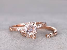 A classic solitaire diamond engagement ring is a sure bet, but if you're looking for something a slightly. 2pcs Morganite Bridal Ring Set Engagement Ring Rose Gold Diamond Wedding Band Filigree Floral Design Unique Band 14k 7mm Round Promise Ring G0727 1147