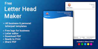 These letterhead samples should inspire you. Letterhead Maker Business Letter Pad Template Logo 1 7 ä¸‹è½½android Apk Aptoide