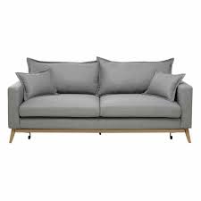 Canape Lit 3 Places Gris Clair Duke Maisons Du Monde Canape Convertible Lit 3 Places Canape