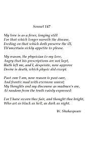 Enjoy from shakespeare love poetry. Sonnet 147 As My Good Friend On Twitter Kerry Pointed Out Very Appropriate For Mr Thomas Sharpe Classic Quotes Classic Poems Me Too Lyrics