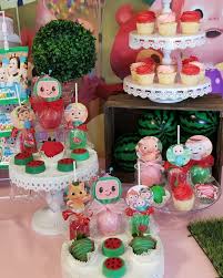 Birthday Cake Table Decoration At Home Cocomelon Dessert Table Decorations 2nd Birthday Party For Girl Fiesta Birthday Party 1st Birthday Decorations