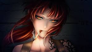 Image of top 20 anime girls with blonde hair on mal myanimelist net. Hd Wallpaper Anime Anime Girls Badass Black Lagoon Cigarettes Red Eyes Wallpaper Flare