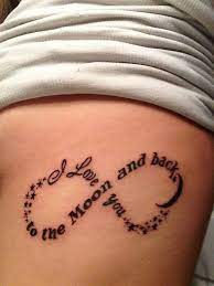 You don't have to have big and detailed tattoo designs to show off your passion. 20 I Love You To The Moon And Back Tattoo Ideas Hative Tattoos For Daughters Infinity Tattoos To The Moon And Back Tattoo