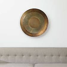 Round gold metal wall decor. Round Wall Decor Crate And Barrel