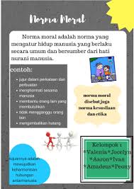 Moral, akhlak, etika, atau susila (latin: Kelompok 1 Poster Norma Moral Pkm 7b S Blog