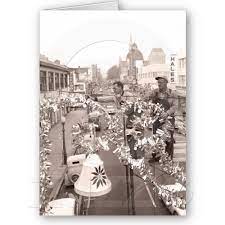 13th K Streets Sacramento Ca 1956 Holiday Card Zazzle Com In 2020 Holiday Cards Sacramento Colorful Peppers