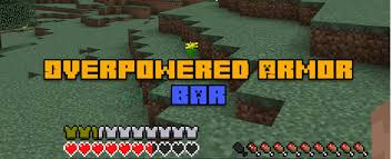 Allows the armor bar to wrap and change color with better than diamond armor Overpowered Armor Bar Mod Minecraft Mods