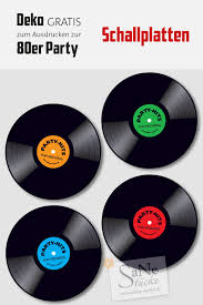 Deko Schallplatten 80er Party 80er Party Einladung 80er Party Dekorationen