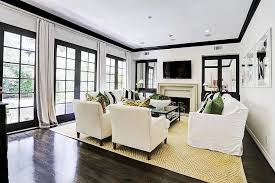 Black Crown Molding Ideas White Rooms Living Room White Black And White Living Room