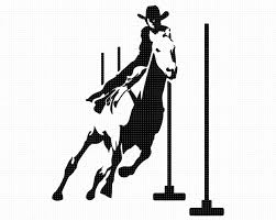 Rodeo Svg Pole Bending Svg Rodeo Silhouette Pole Bending Etsy In 2021 Pole Bending Free Clip Art Clip Art